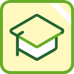 square academic cap, icon
