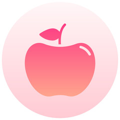 apple round gradient vector icon