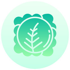 cabbage round gradient vector icon