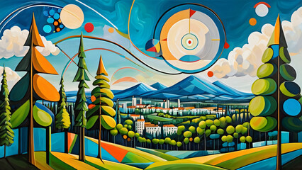 background with tree and flowers