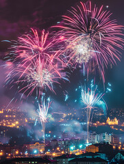 New Year and Christmas graphic advertising background
