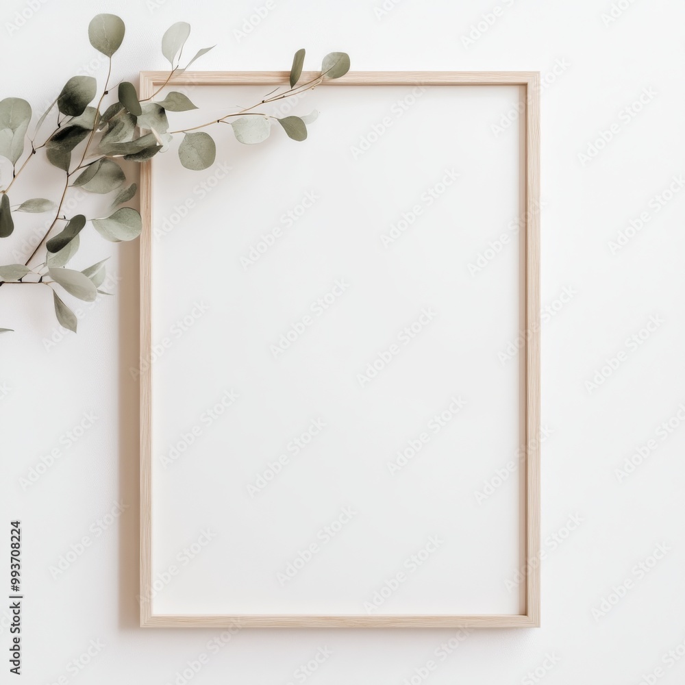 Poster clean and modern 3d frame mockup for branding and product advertisement with copy space.