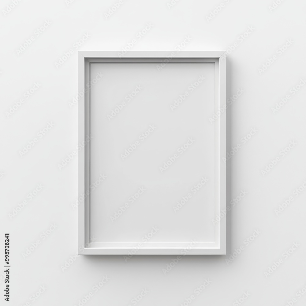 Poster modern 3d rendered frame mockup on white background with clear banner space for text - ideal for adv