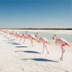 Fototapeta premium flamingo in the water