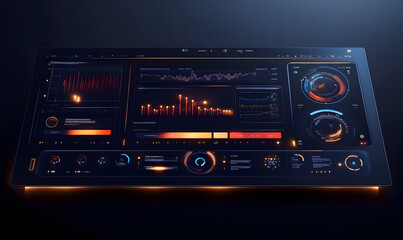 Fototapeta premium Futuristic Stock Market Chart with Glowing Data or Dynamic Financial Timeline for graphic background
