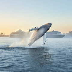 Fototapeta premium dolphin jumping out of the water