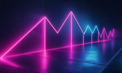 Futuristic Stock Market Chart with Glowing Data or Dynamic Financial Timeline for graphic background