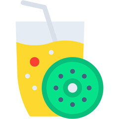Vector Icon Juice, Refreshment, Smoothie, Beverage, Fresh Juice, Kiwi