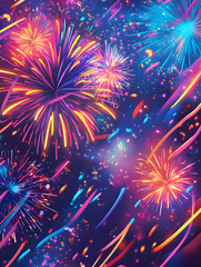 Fototapeta premium Christmas and New Year-themed graphic background