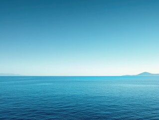 Obraz premium Clear blue sky stretching endlessly with no clouds, perfect for outdoor activities and a feeling of freedom