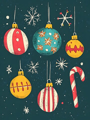 Christmas and New Year-themed graphic background