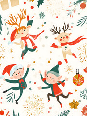 Christmas and New Year-themed graphic background