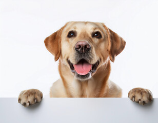 Happy Dog Showing Copy Space Suitable Image For Advertisement