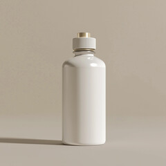 white plastic bottle isolated on white