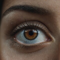 The eye's vibrant colors and intricate textures reveal the beauty and complexity of the human experience