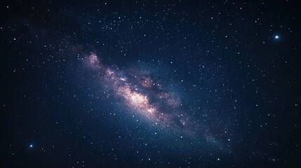 Obraz premium Night sky with bright stars and the Milky Way visible, vast and awe-inspiring