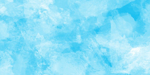 abstract blue light sky watercolor background.  Grunge aquarelle paint paper textured canvas for vintage design, retro card template. Artistic blue watercolor splash, blue marble background.