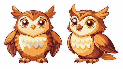 Brown owl stock illustration