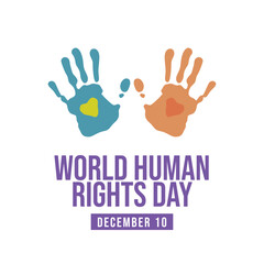 Fototapeta premium Human Rights Day vector design template good for celebration usage. Human Rights Day design. flat design. eps 10.