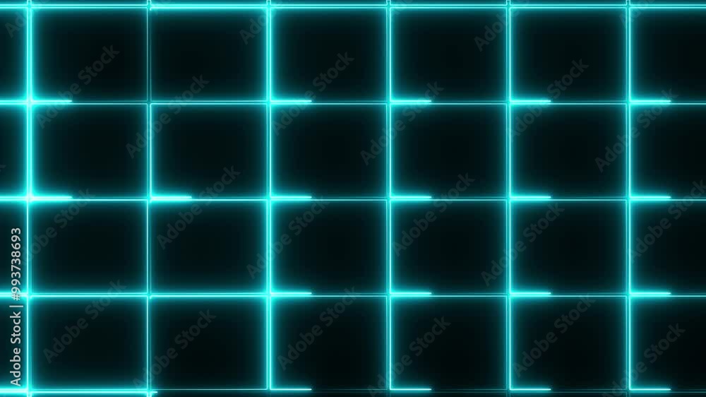 Aufkleber neon grid (electrified field). retro futuristic animation element.