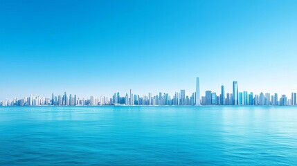 Fototapeta premium City skyline on a bright