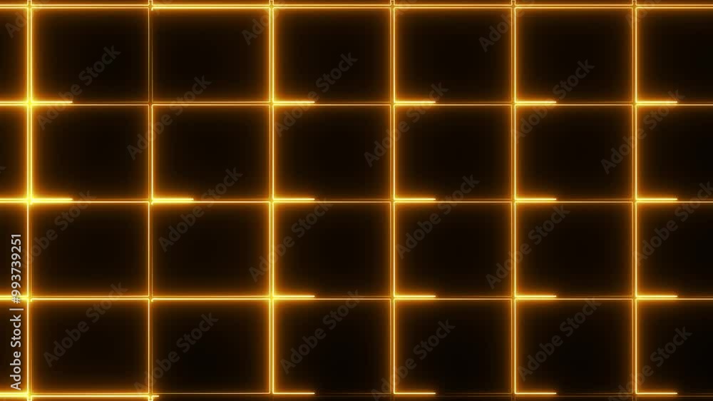 Aufkleber neon grid (electrified field). retro futuristic animation element.