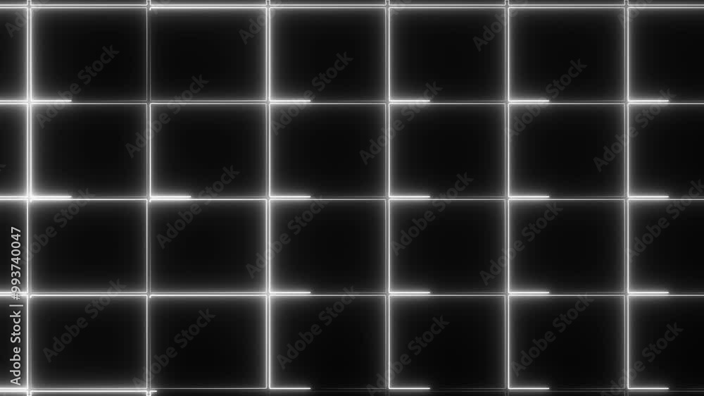 Poster neon grid (electrified field). retro futuristic animation element.