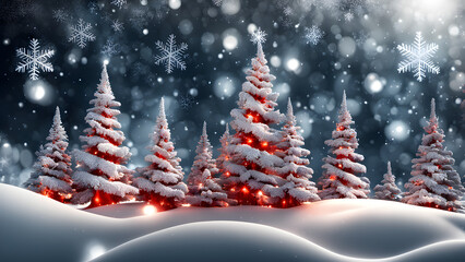 3D Christmas background image with abstract aesthetics.