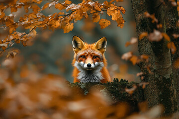 Beautiful animal in natural habitat made with generative AI technology