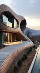 Fototapeta premium a house with wooden walls