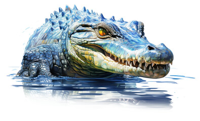 Obraz premium PNG Crocodile reptile animal white background.