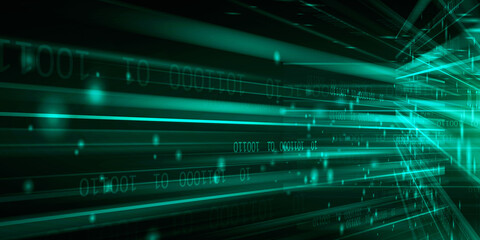 2d illustration Abstract futuristic electronic circuit technology background