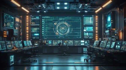 Futuristic Control Room.