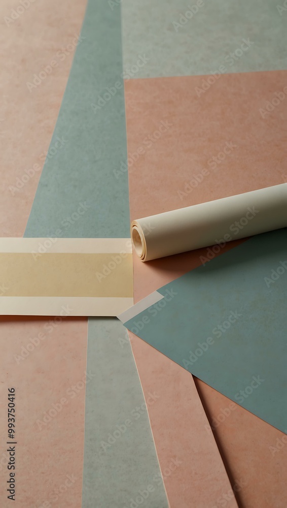 Poster a minimalistic border design with soft colors for modern aesthetics.