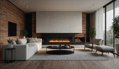 Fireplace in living room