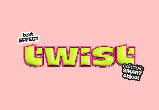 Inflated Outlined Text Effect