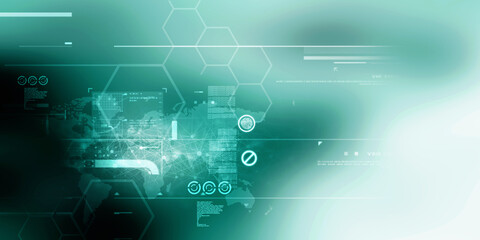 2d illustration Digital Abstract technology background