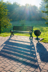 for rest in the park a bench