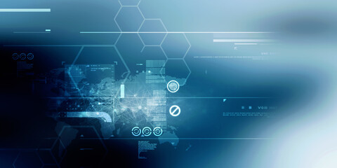 2d illustration Digital Abstract technology background