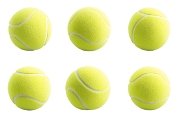 Tennis ball isolated on transparent background,3d render, Yellow Tennis ball,sports equipment,PNG file,tennis ball icon,Sport concept,green tennis ball set,Сlose-up of tennis ball, Ai
