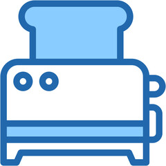 Obraz premium Toaster Free, Breakfast, Toast, Bakery, Kitchenware, Food And Restaurant Icon