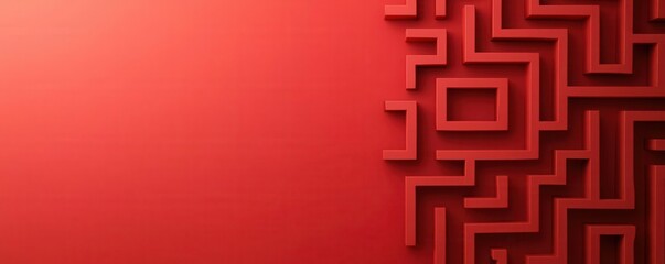 Creative business concept presented as a maze with different paths leading to success, strategy, problemsolving in business