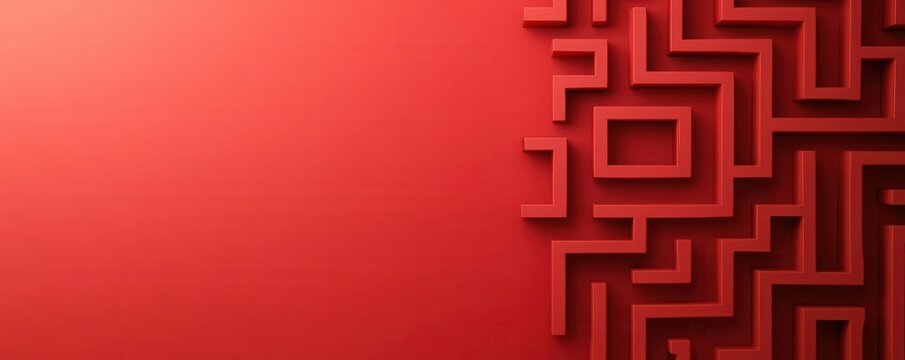 Creative business concept presented as a maze with different paths leading to success, strategy, problemsolving in business