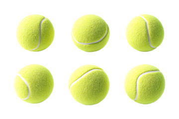 Tennis ball isolated on transparent background,3d render, Yellow Tennis ball,sports equipment,PNG file,tennis ball icon,Sport concept,green tennis ball set,Сlose-up of tennis ball, Ai