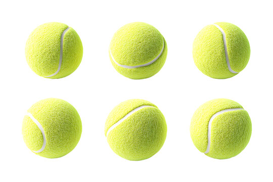 Tennis ball isolated on transparent background,3d render, Yellow Tennis ball,sports equipment,PNG file,tennis ball icon,Sport concept,green tennis ball set,Сlose-up of tennis ball, Ai