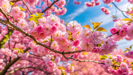 Obraz premium Beautiful Sakura Blossoms on Tree. Perfect for: Cherry Blossom Festivals, Springtime, Japan Tours