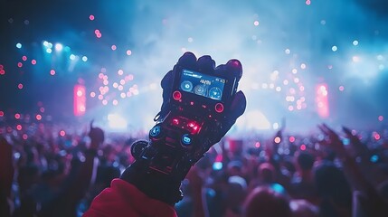 Close up of a Hand held Scanning Device Used for Screening Guests at a Concert Venue