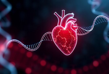 Human Heart and DNA Double Helix
