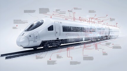 Detailed Diagram of High Speed Rail Infrastructure and Components