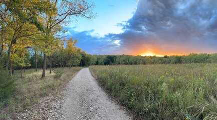 Storm Clouds and Golden Hour at Sunset in Olathe